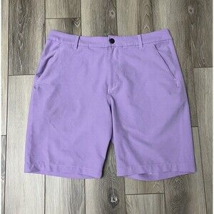 PUMA Golf Purple Lilac Performance Stretch Chino Shorts 9” Inseam Mens Size 32